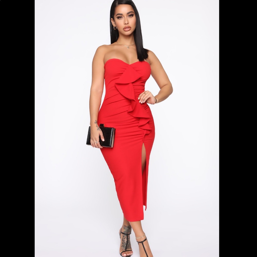 Her First Kiss Midi Dress